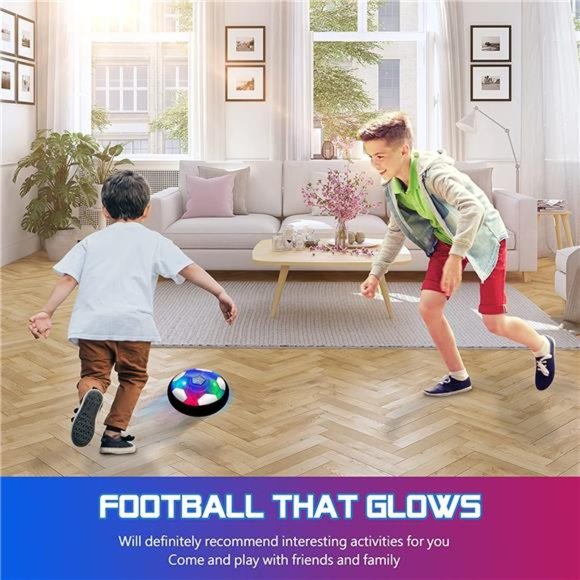 Hover Soccer Ball Toys for Boys, 2 LED Light Soccer Balls with Soft Foam Bumper - Picture 7 of 7